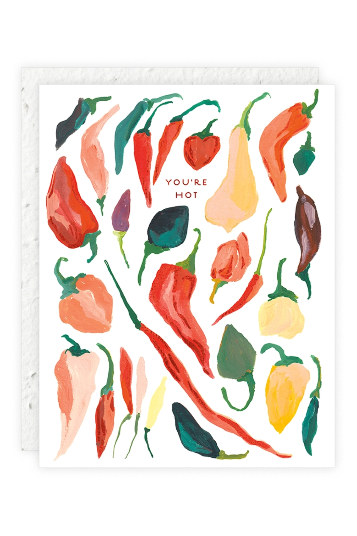 Seedlings Hot Peppers Love Card