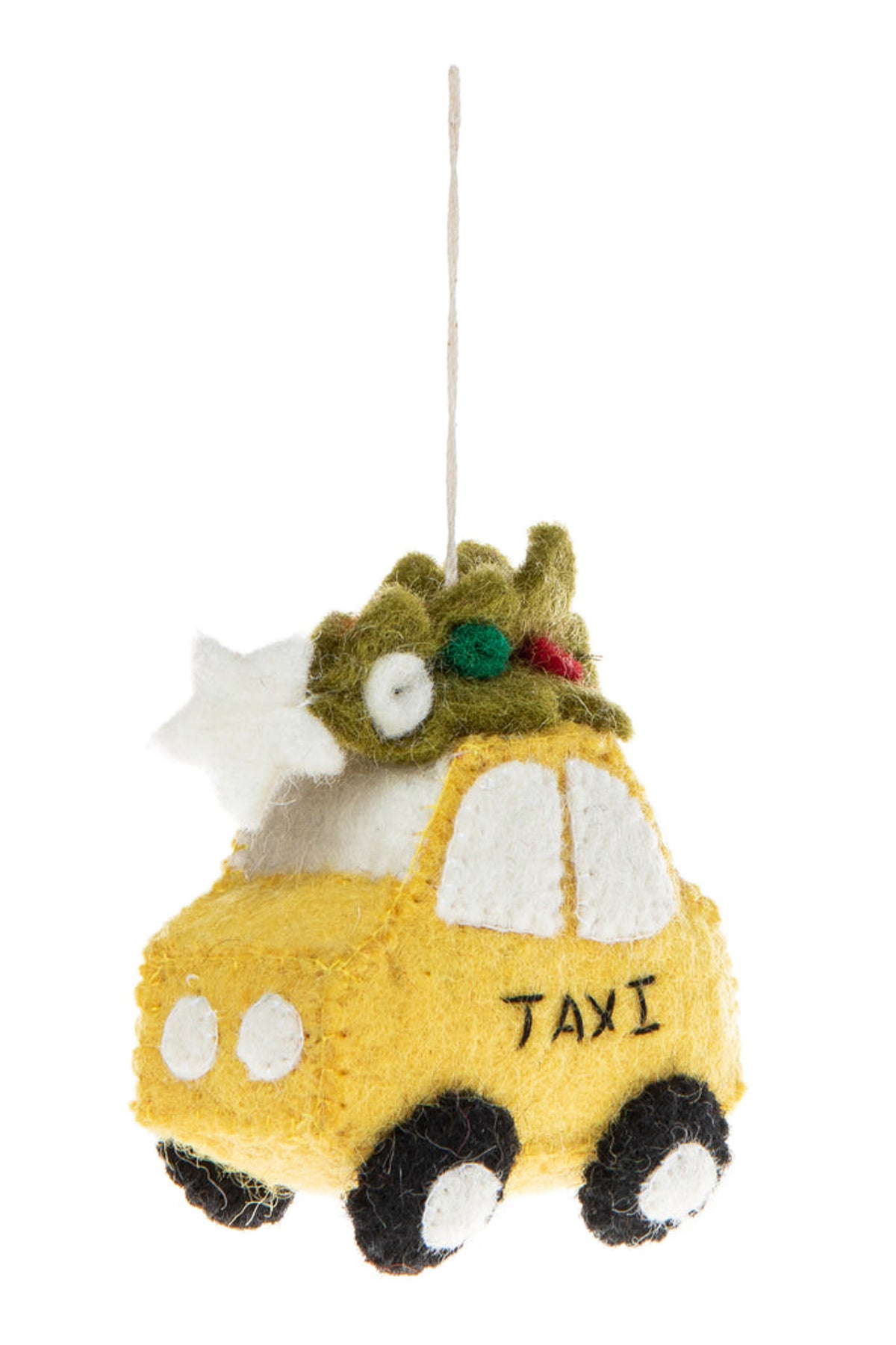 Global Goods Partners NYC Taxi with Tree Ornament