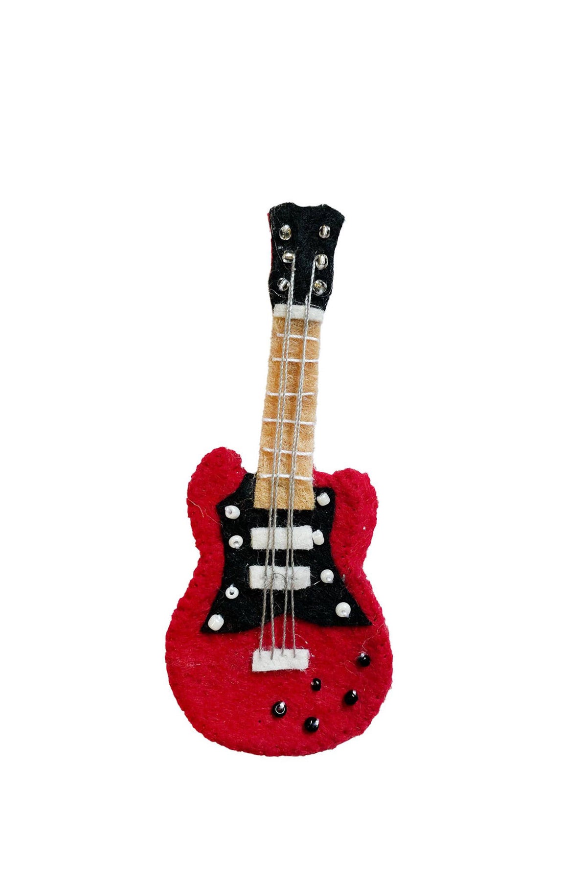 Silk Road Bazaar Red Electric Guitar Ornament