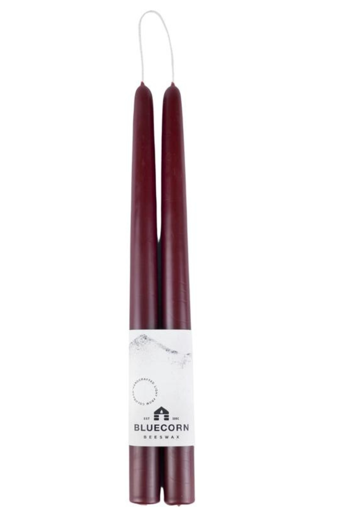 Bluecorn Candles Beeswax Taper Candle Pair