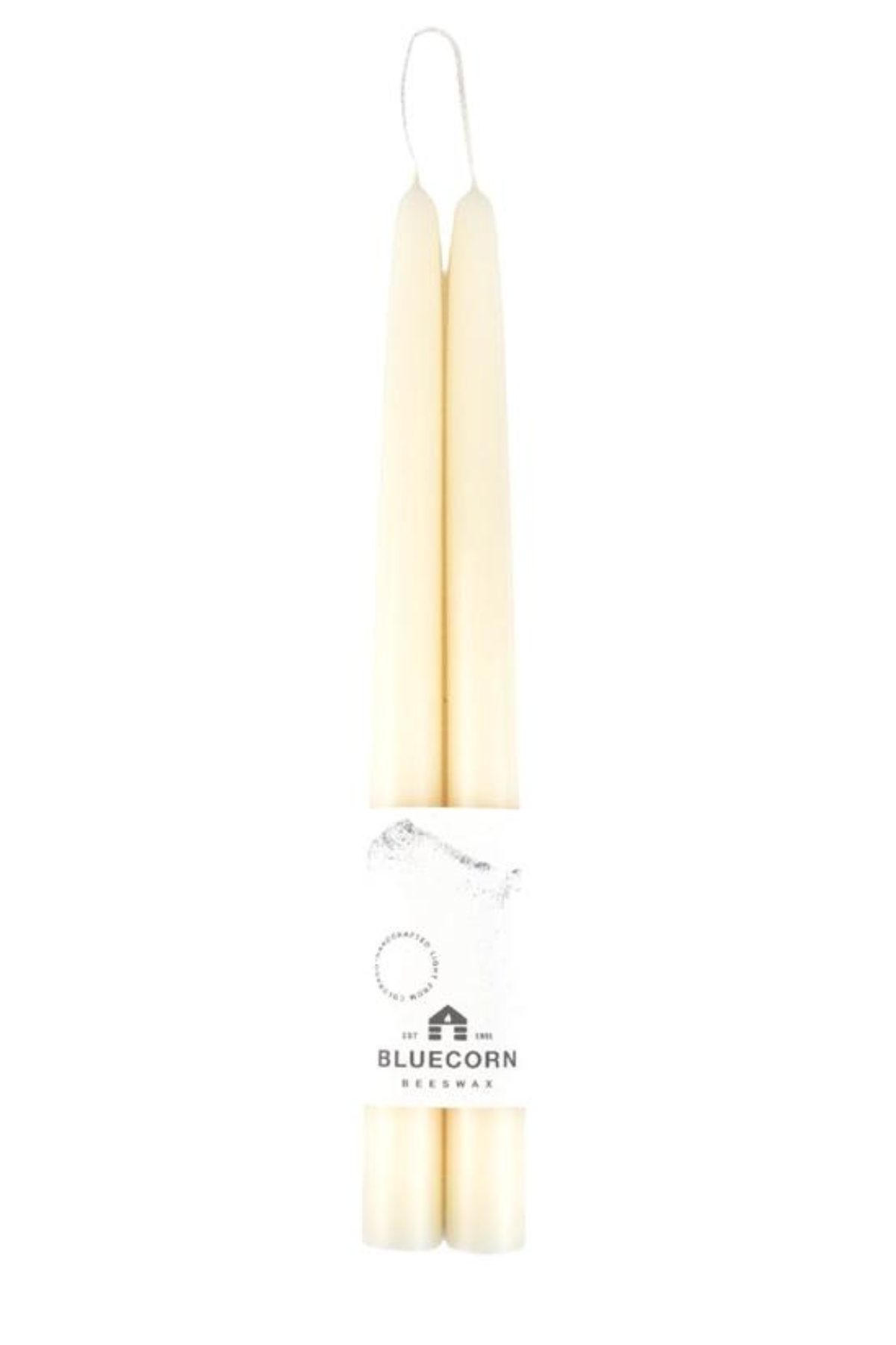 Bluecorn Candles Beeswax Taper Candle Pair