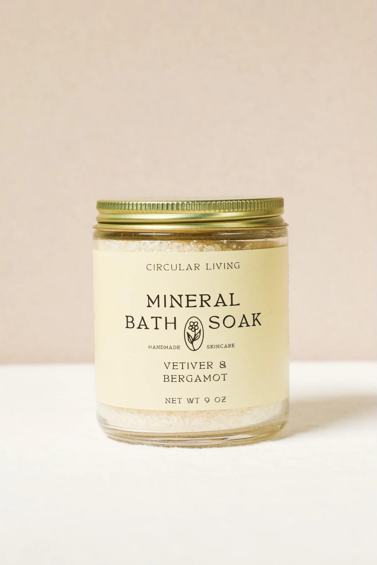 Circular Living Vetiver &amp; Bergamot Mineral Bath Soak Jar