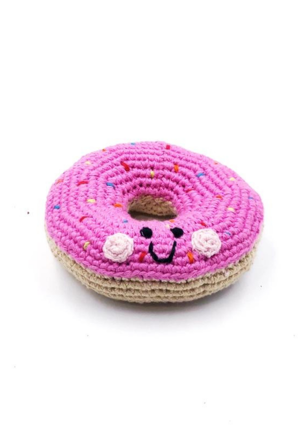 Pebble Friendly Pink Donut Rattle