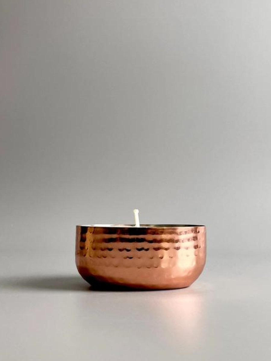 ardent goods Copper Bowl Candle - Evergreen