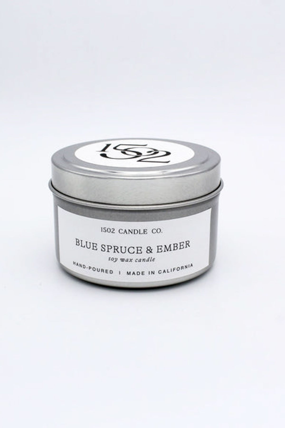 1502 Candle Co. Blue Spruce &amp; Ember Travel Tin Candle