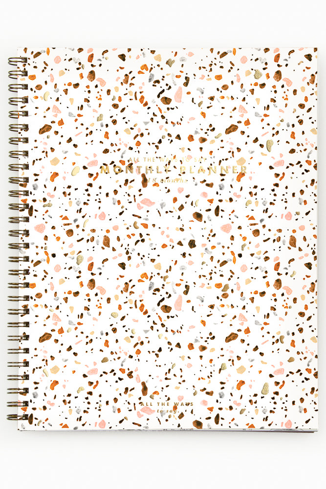All The Ways To Say Terrazzo Cognac Monthly Planner