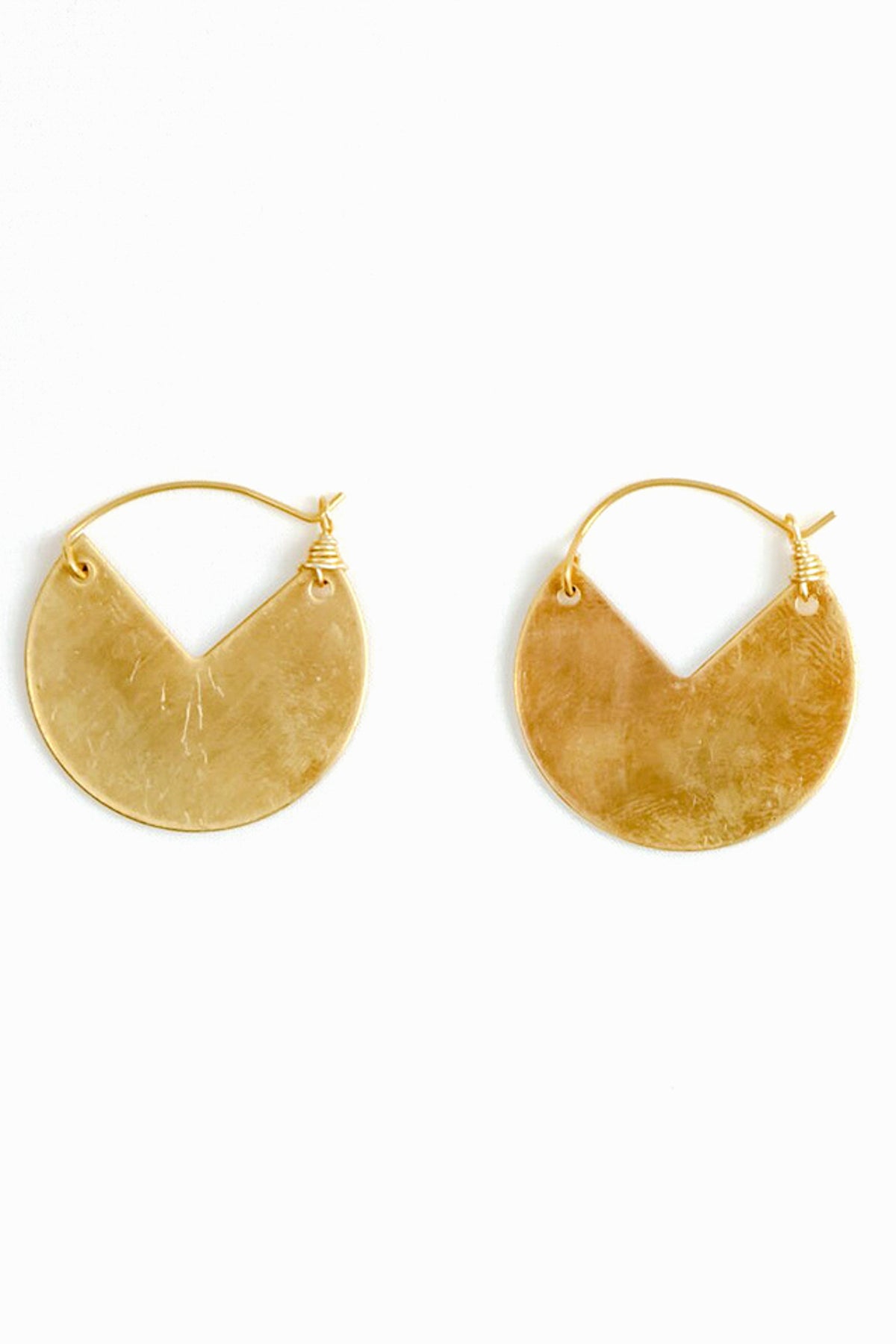 Altiplano Cut Out Disc Earring Gold