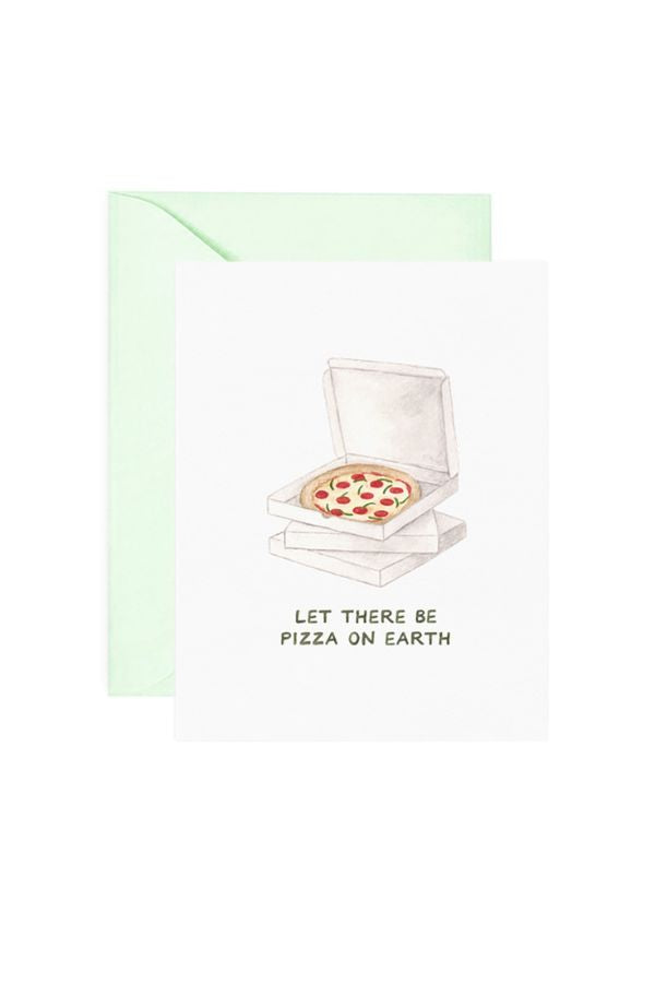 Amy Zhang Pizza On Earth Holiday Card