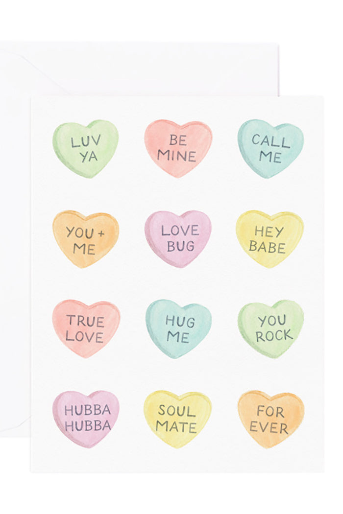 Amy Zhang Candy Hearts Valentine&#39;s Day Card