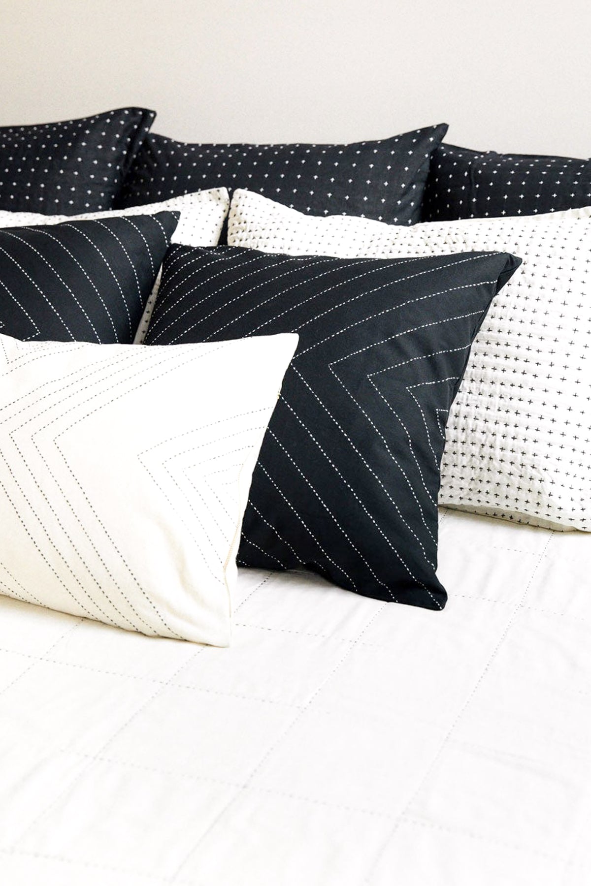 Anchal Project Arrow-Stitch Throw Pillow Cover