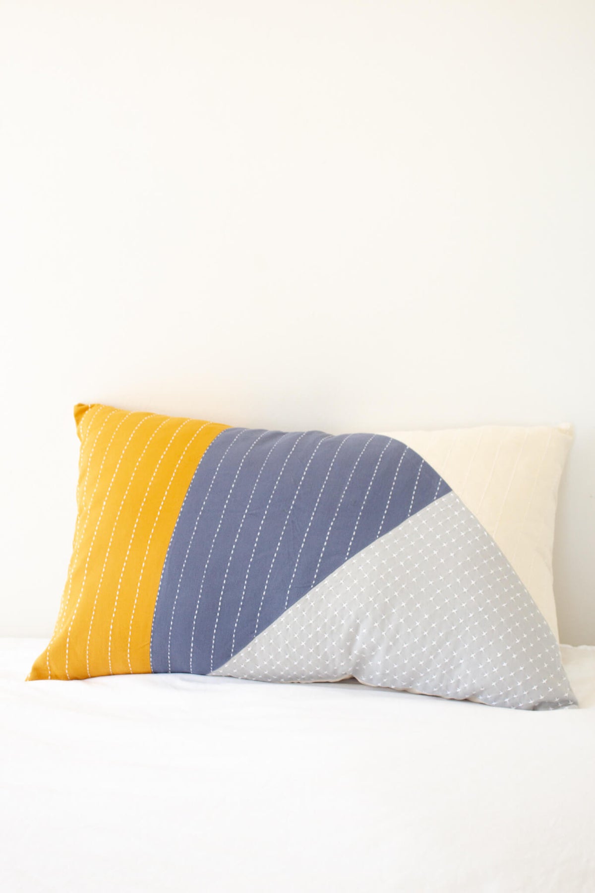 Color block lumbar best sale pillow