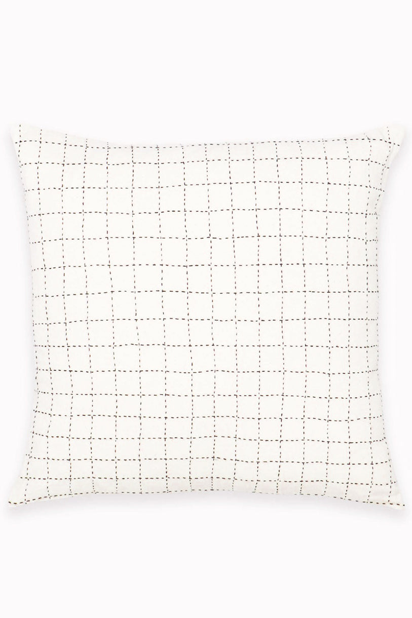 Anchal Project Mini Grid-Stitch Throw Pillow Cover