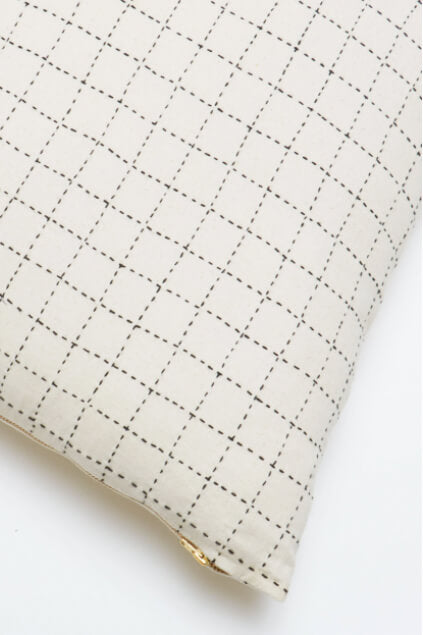 Anchal Project Mini Grid-Stitch Throw Pillow Cover