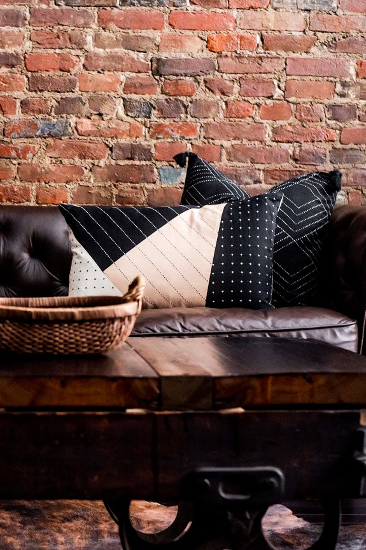 Anchal Project Saral Colorblock Lumbar Pillow Cover