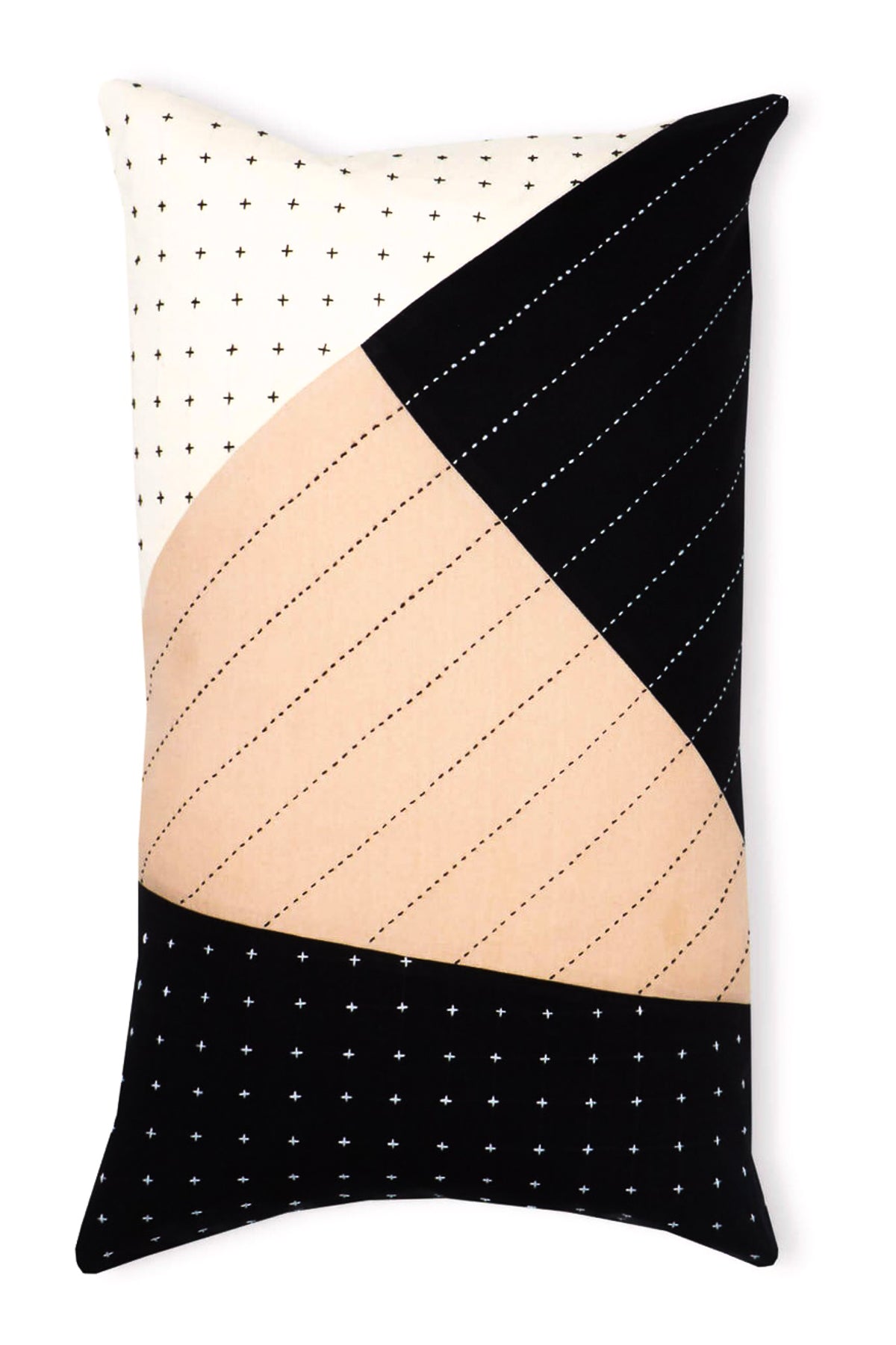 Anchal Project Saral Colorblock Lumbar Pillow Cover
