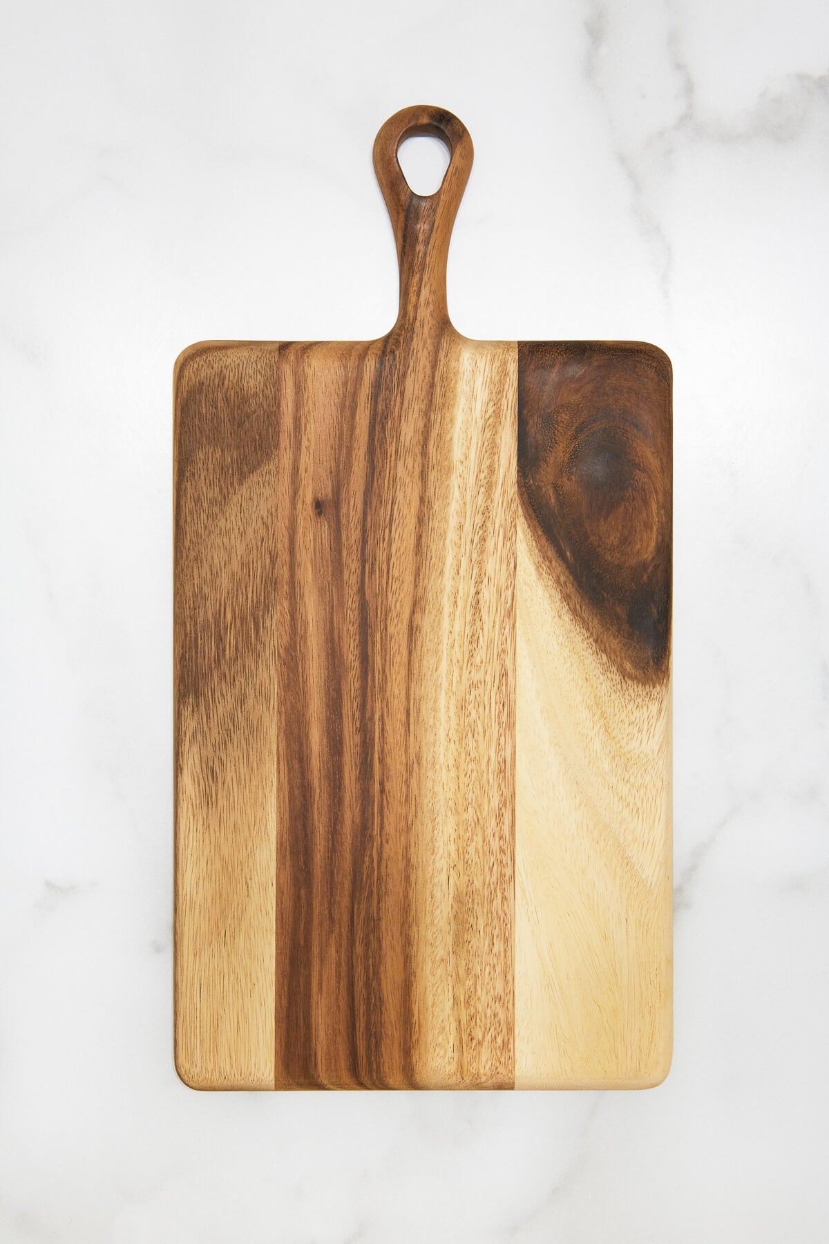 olive wood cutting board rectangular with handle, small medium large