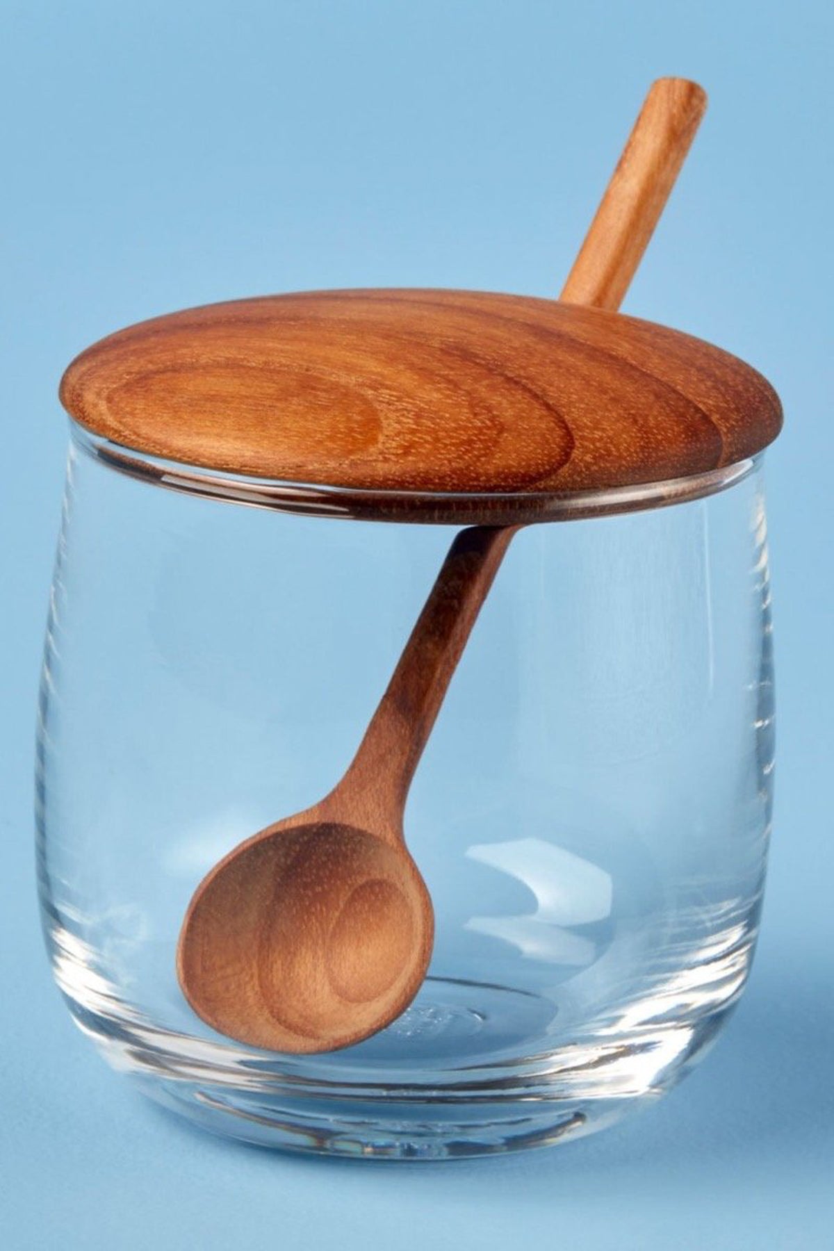 Be Home Glass Jar with Teak Lid + Spoon