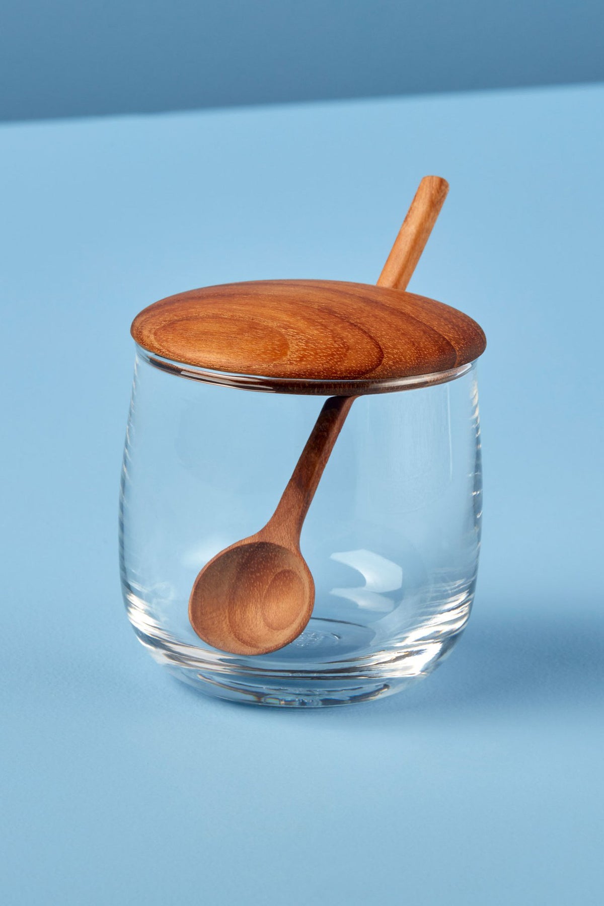 Be Home Glass Jar with Teak Lid + Spoon