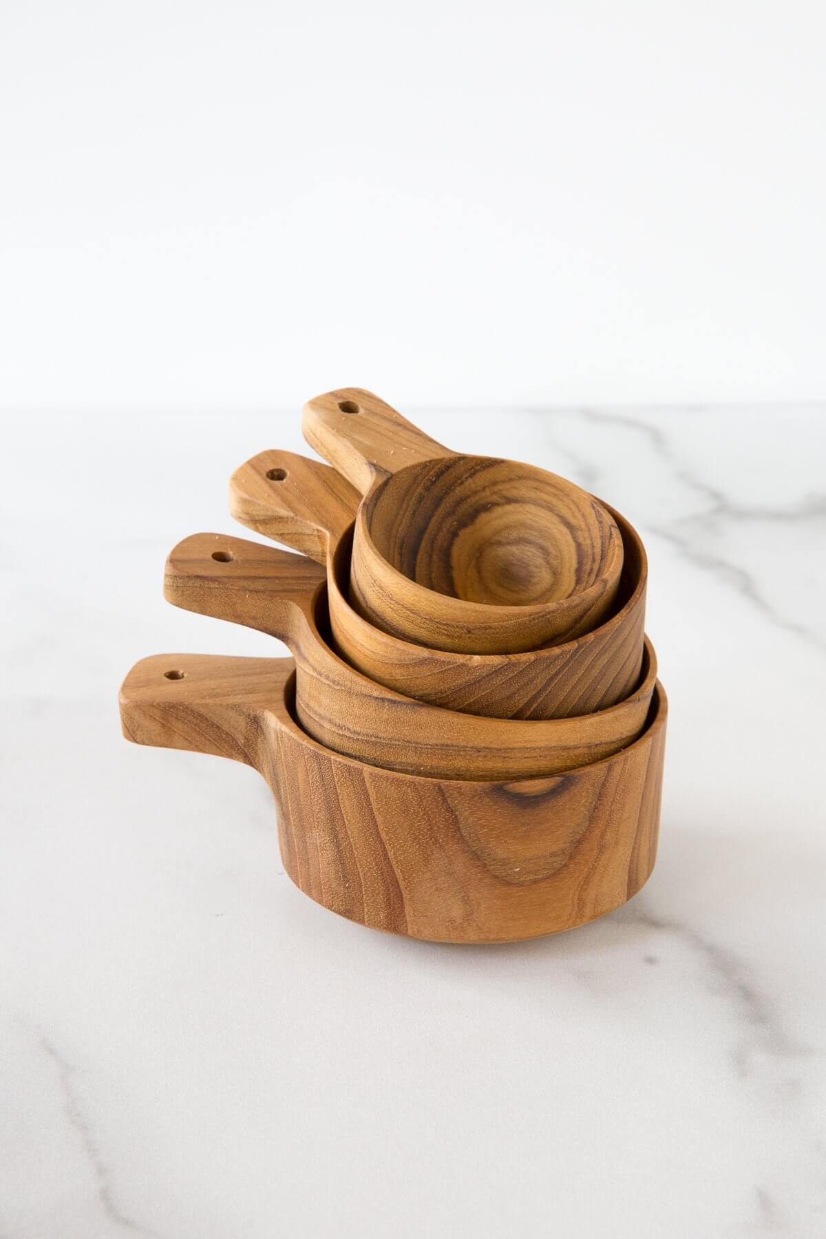 Be Home Teak Measuring Cup Set