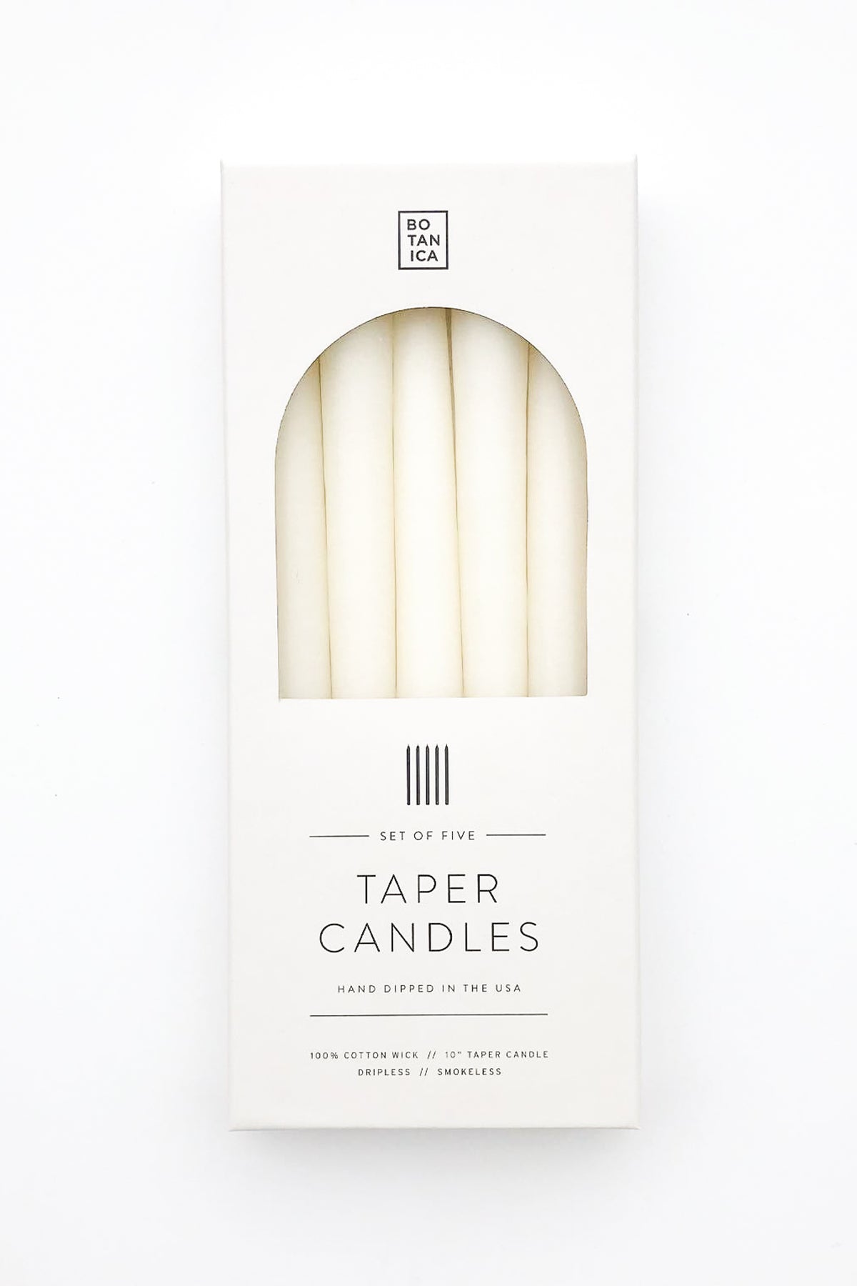 Botanica Natural White Taper Candles