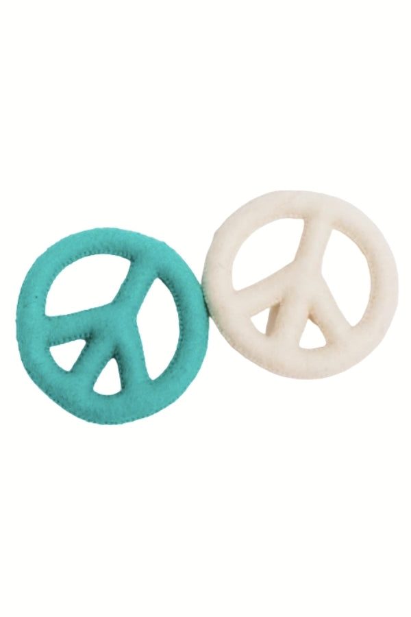 Craftspring White Peace Sign Ornament