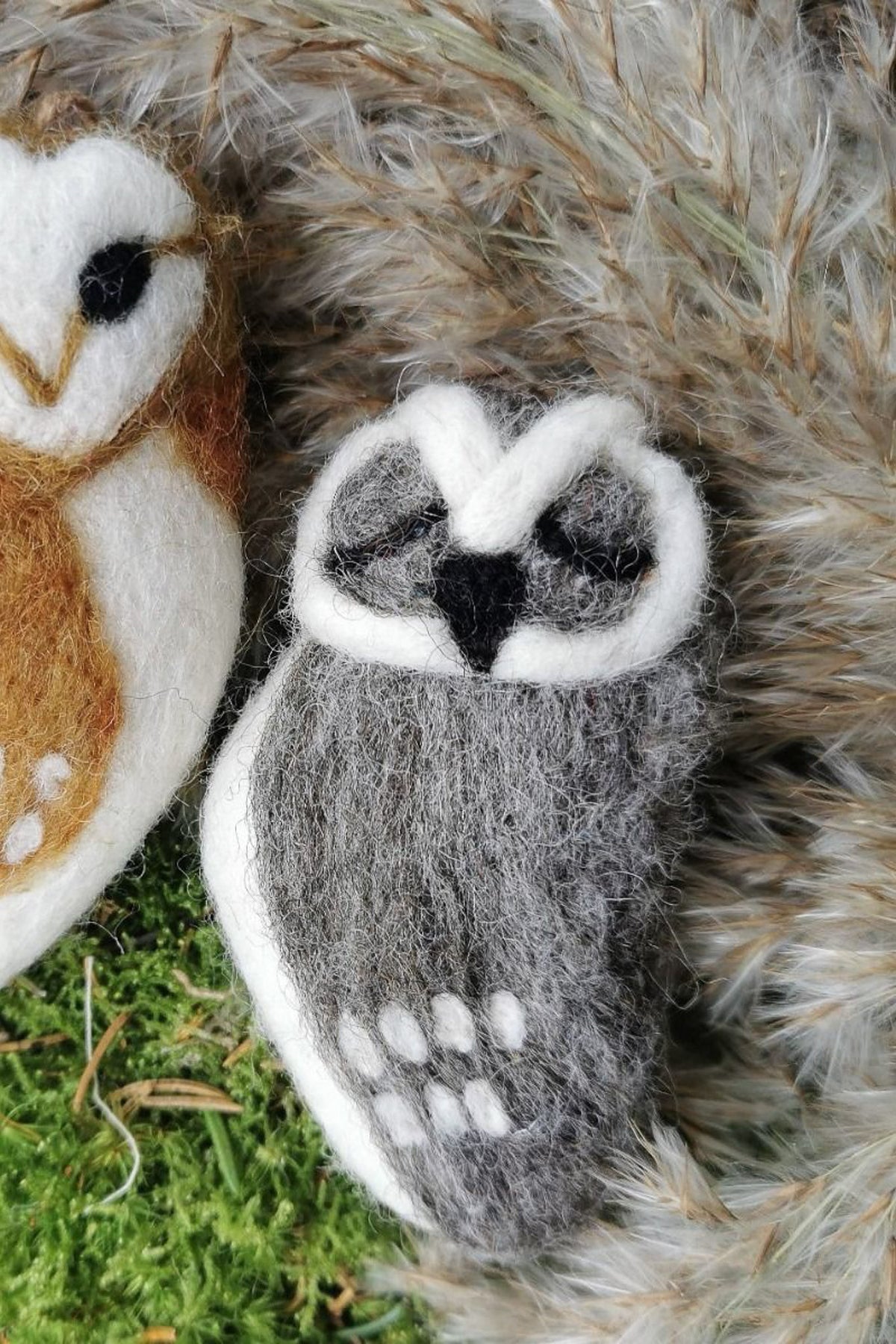 Felt So Good Grey Owl Felt Ornament