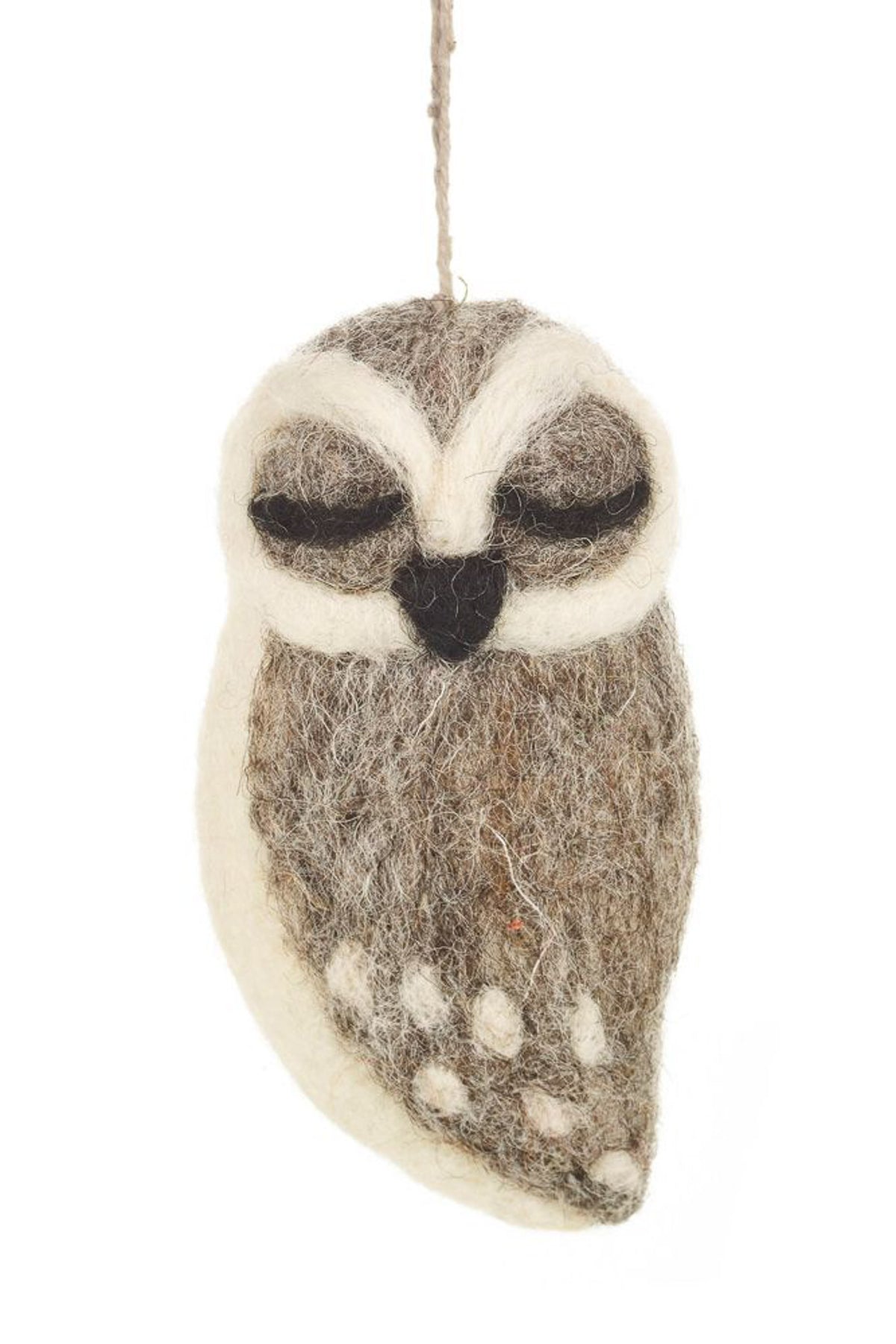 Felt So Good Grey Owl Felt Ornament