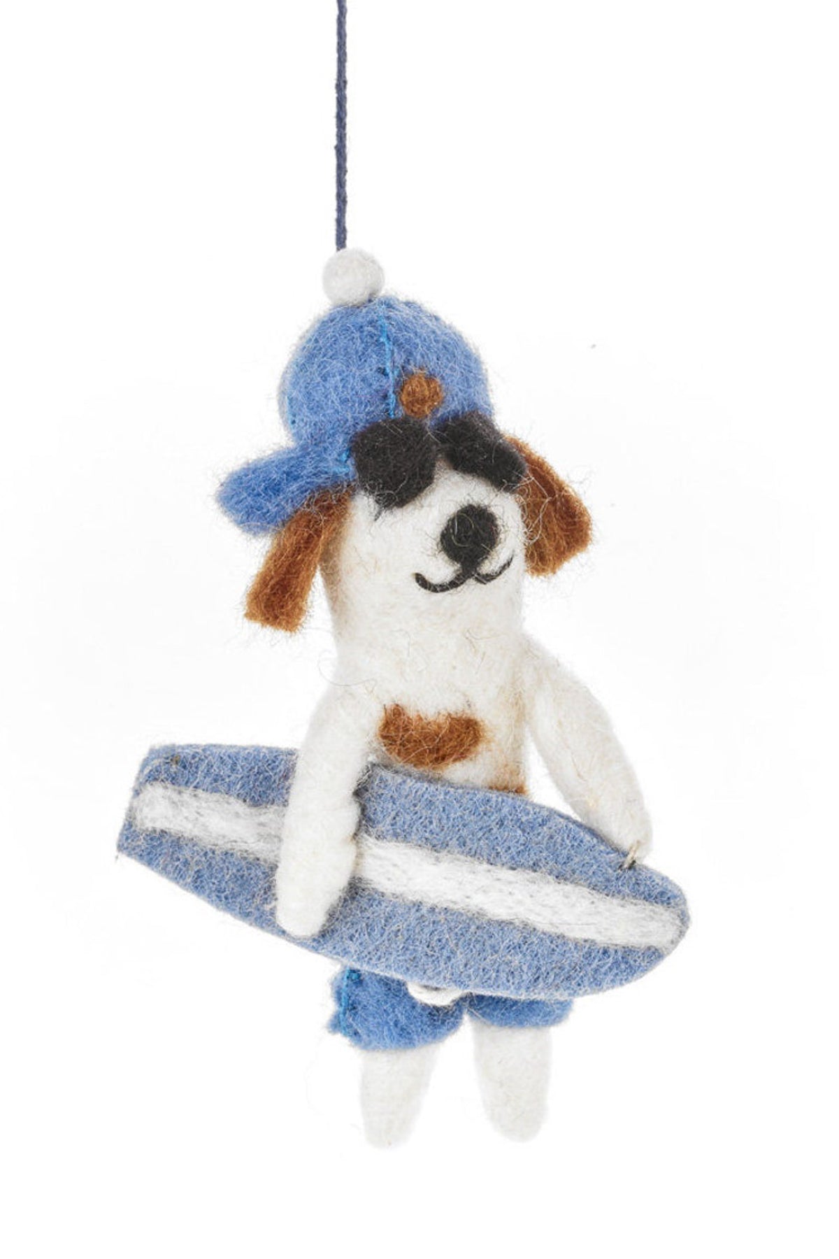 Felt So Good Surfer Dog Felt Ornament