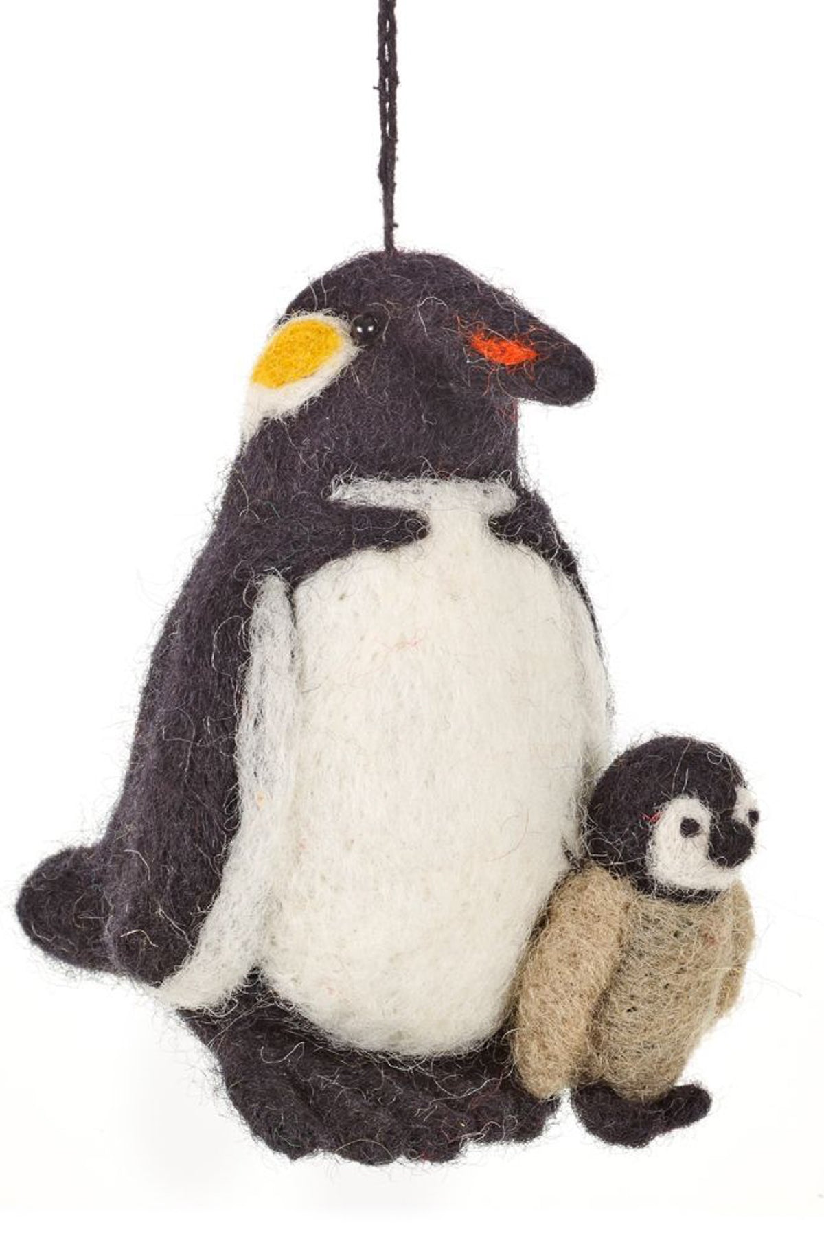 Handmade Felt Snuggly Penguins Ornament