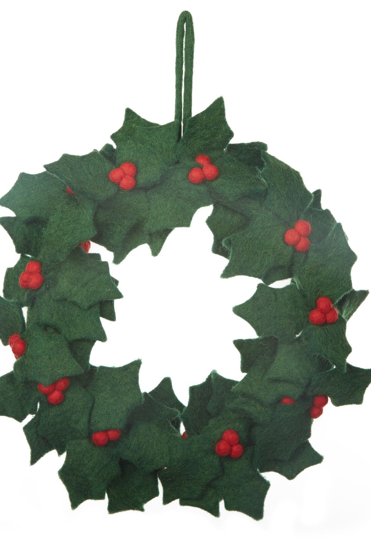 Felt So Good Handmade Felt Holly Wreath