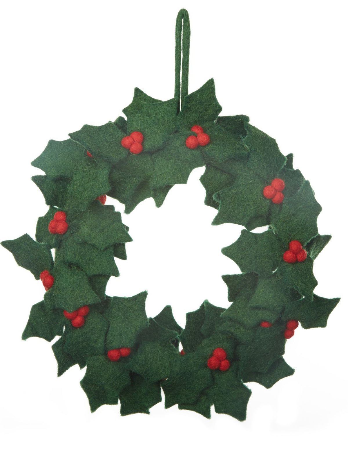 Felt So Good Handmade Felt Holly Wreath