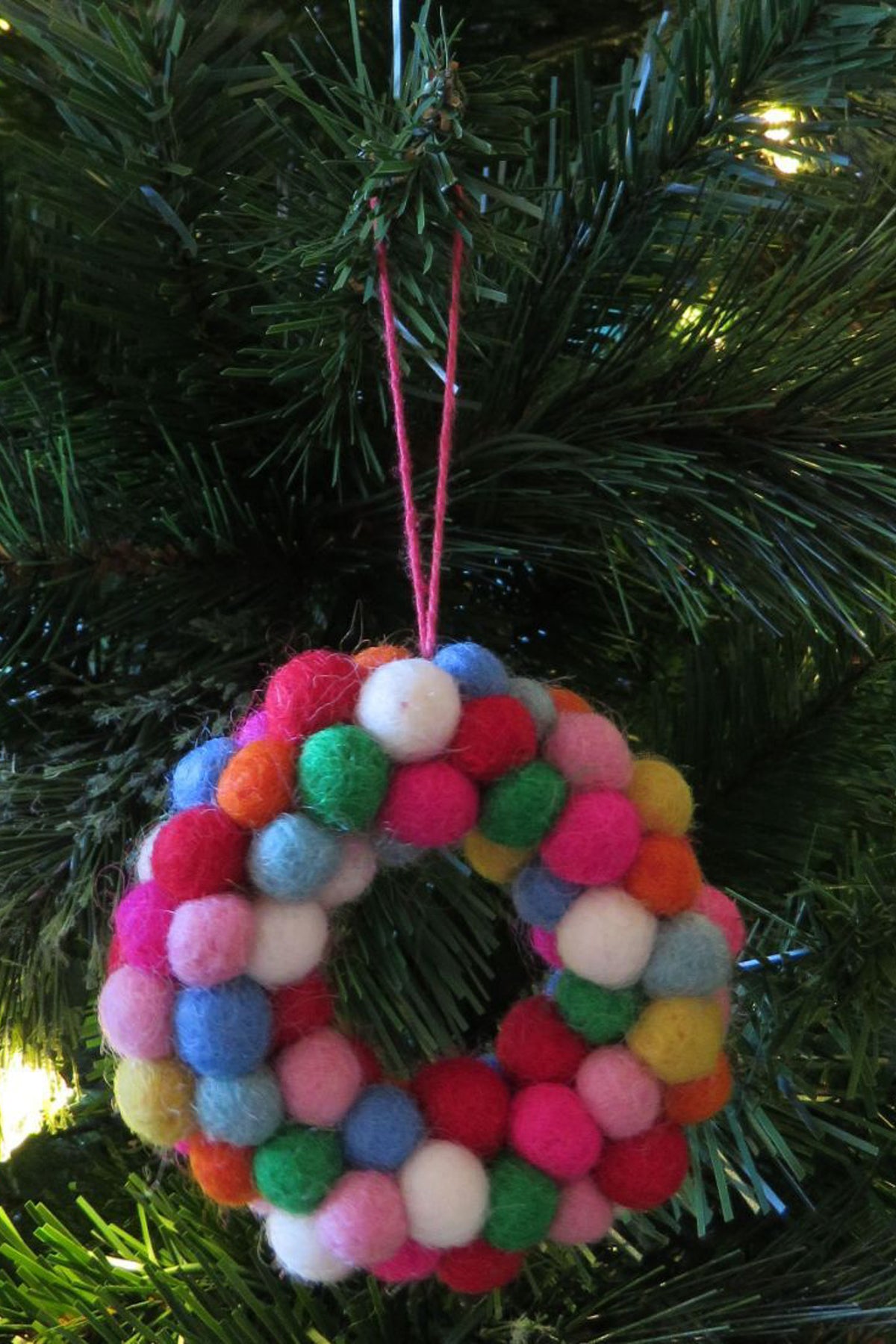 Felt So Good Handmade Felt Mini Christmas Wreath Ornament Multi
