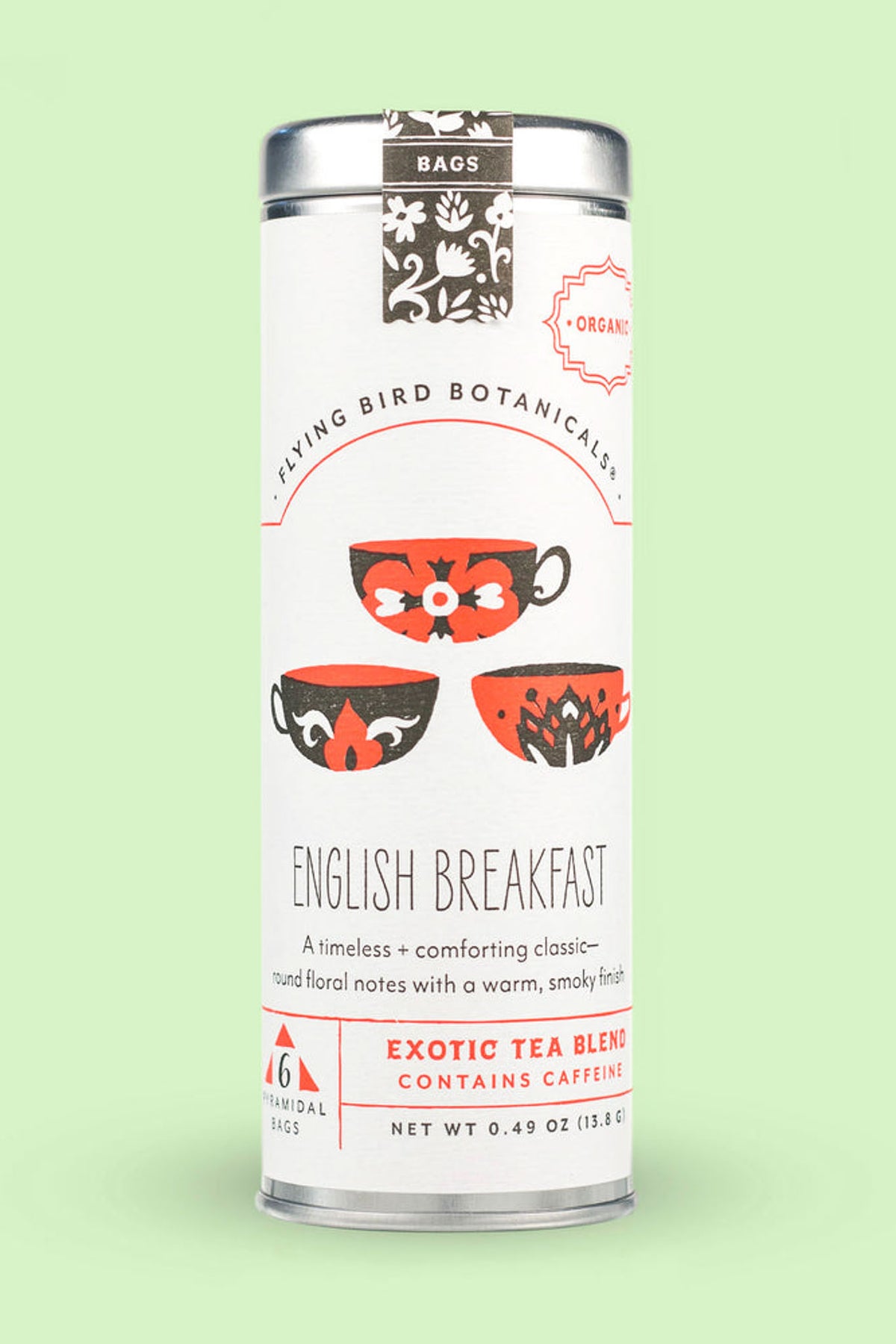 Flying Bird Botanicals English Breakfast 6 Tea Bag Tin