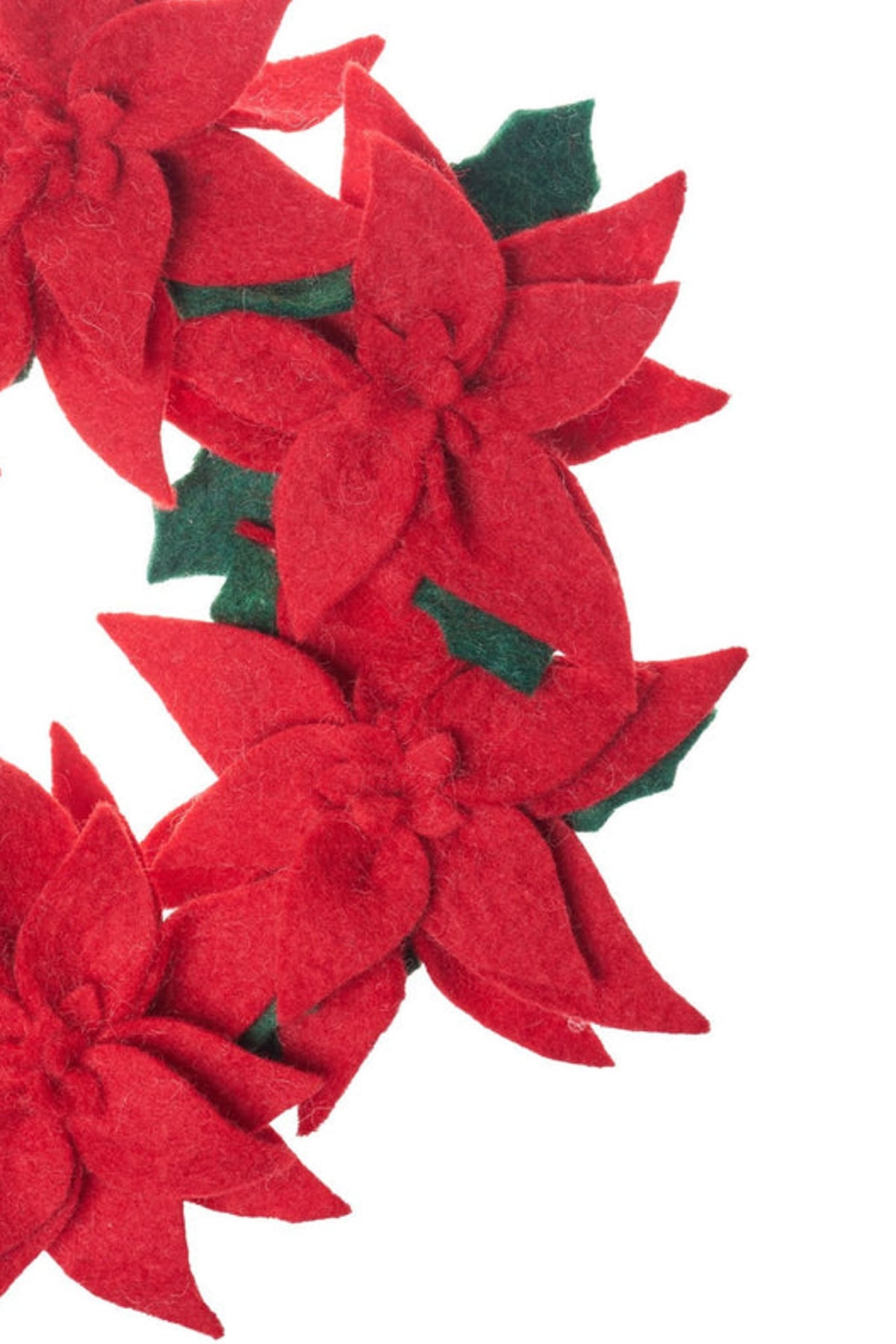 Global Goods Partners Felt Red Poinsettia Wreath