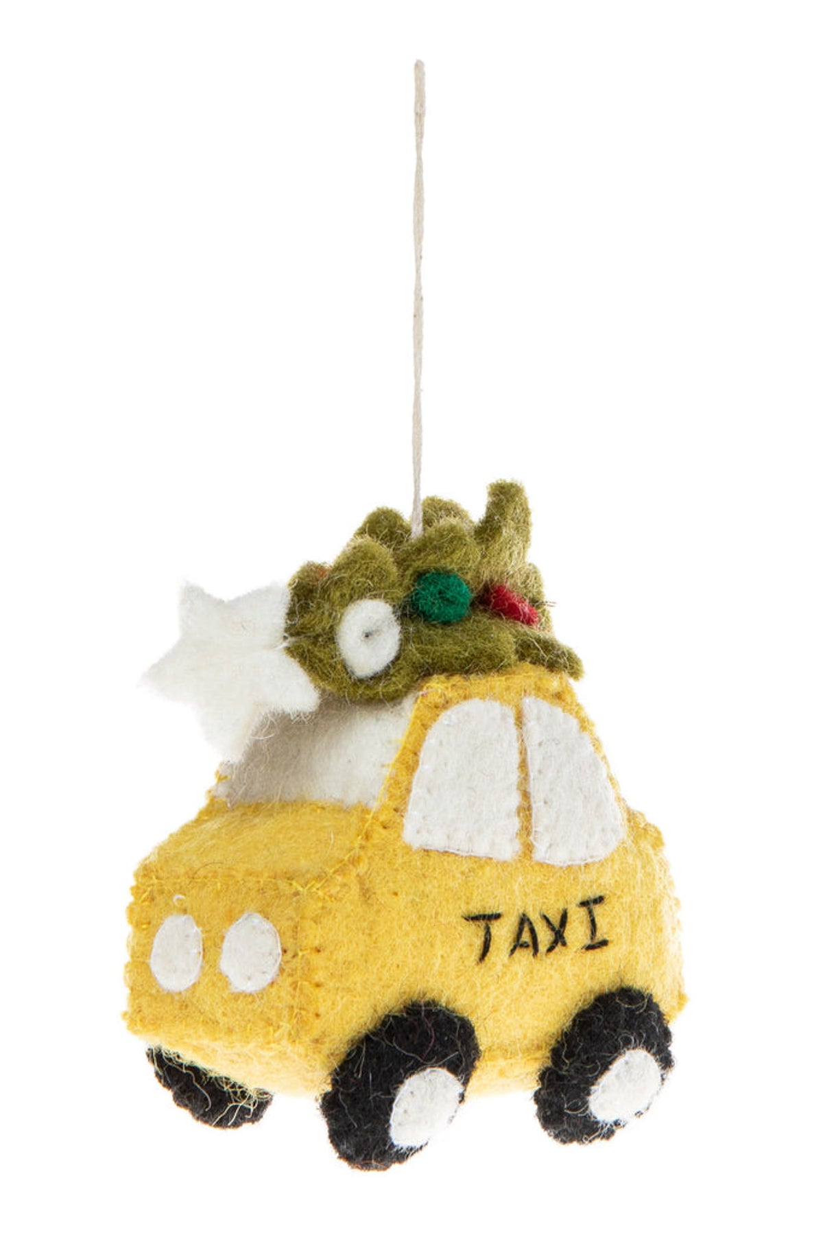 Global Goods Partners NYC Taxi with Tree Ornament