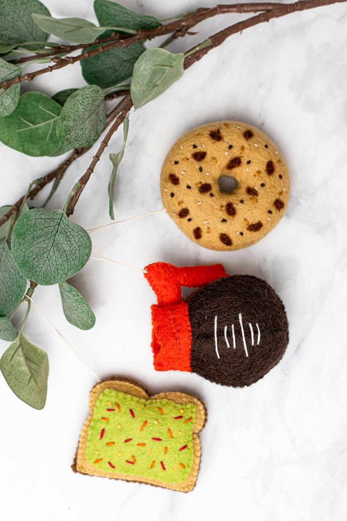 Global Goods Partners Felt Avocado Toast Ornament