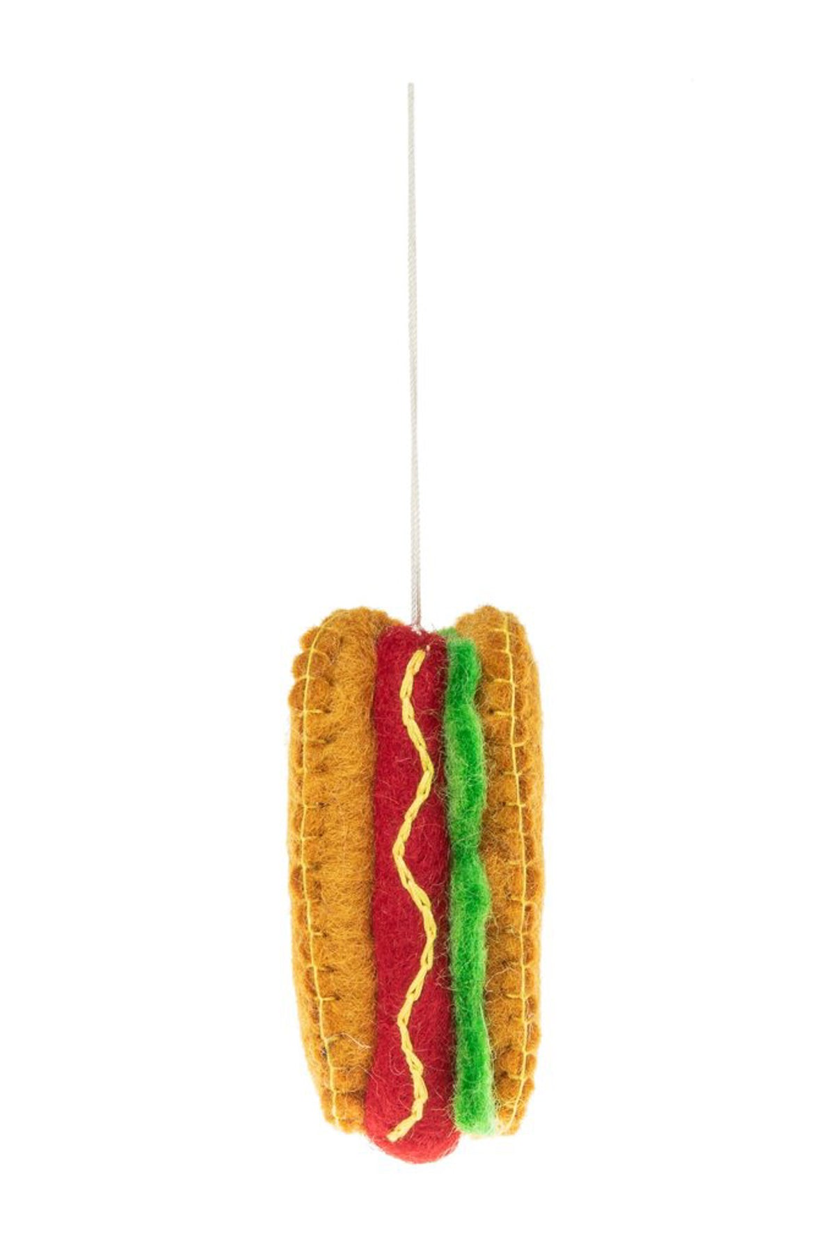 Global Goods Partners Felt Hot Dog Ornament