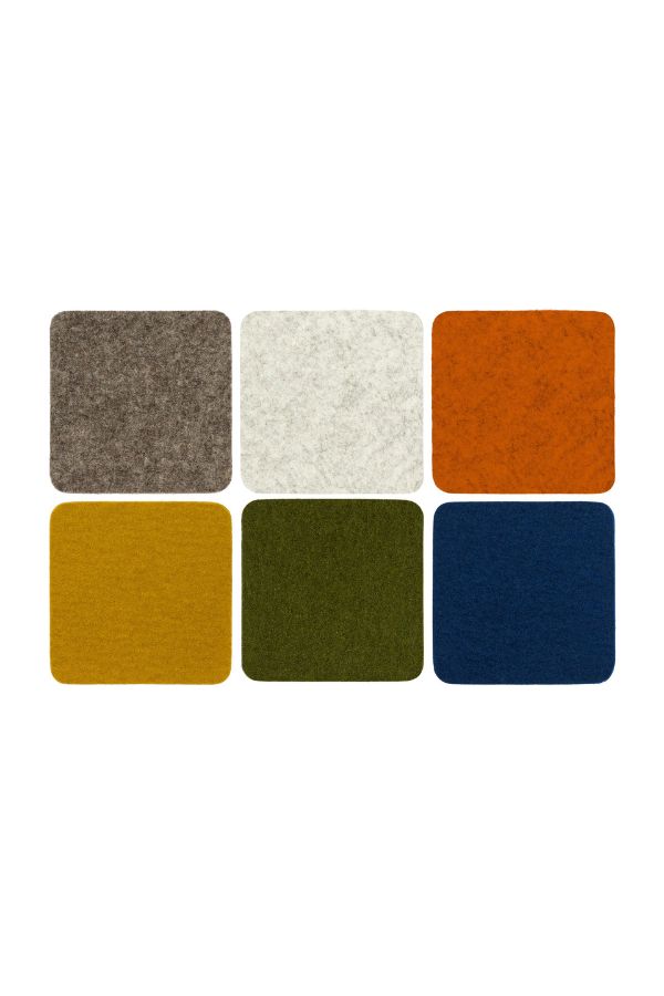 Graf Lantz Square Felt Multi Coaster 6 Pack