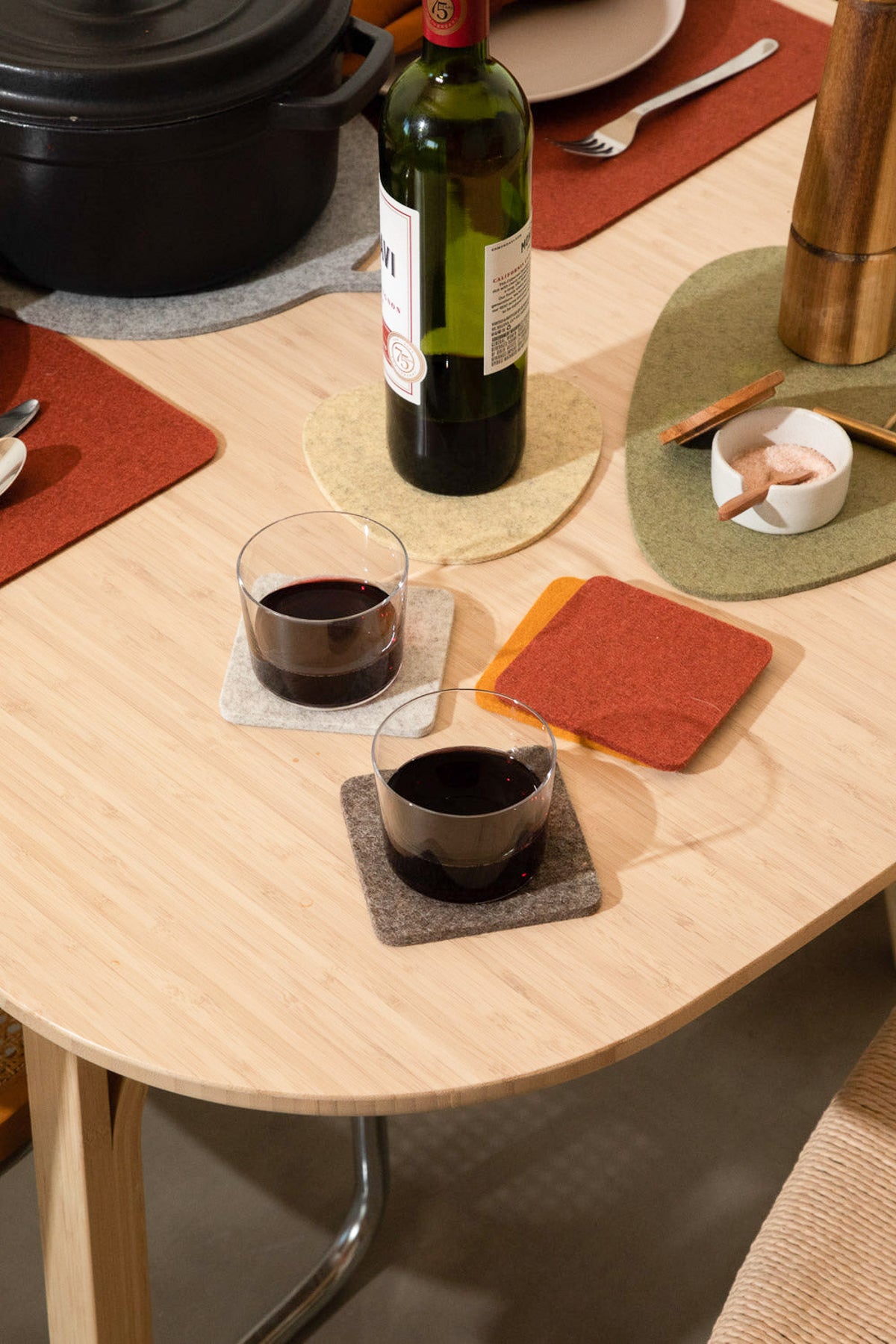 Graf Lantz Square Felt Multi Coaster Set