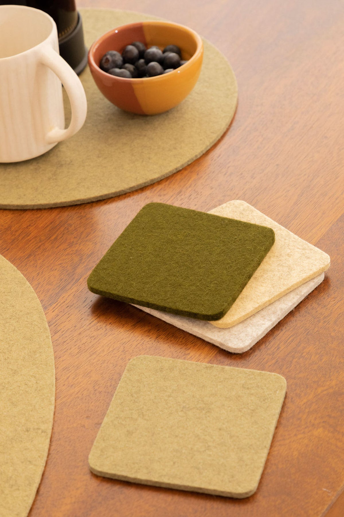 Graf Lantz Square Felt Multi Coaster Set