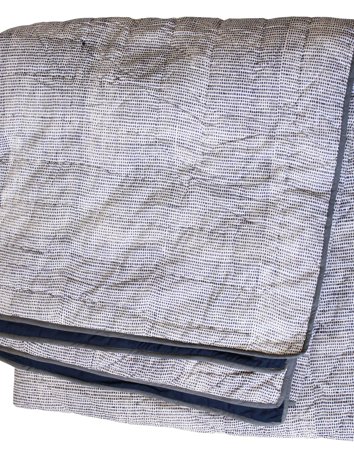 Gray Market Tiny Dot Navy Little Quilt