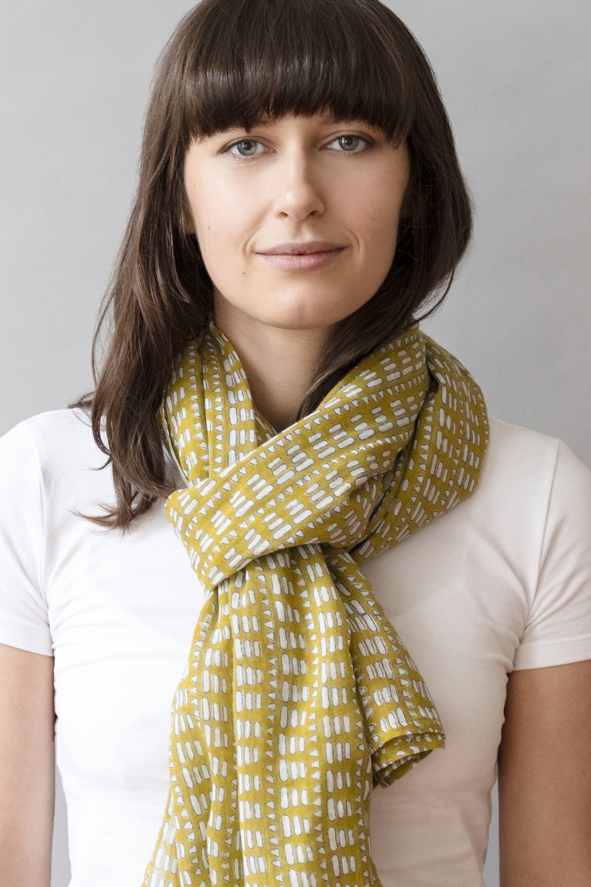 Gray Market Matta Mustard Scarf