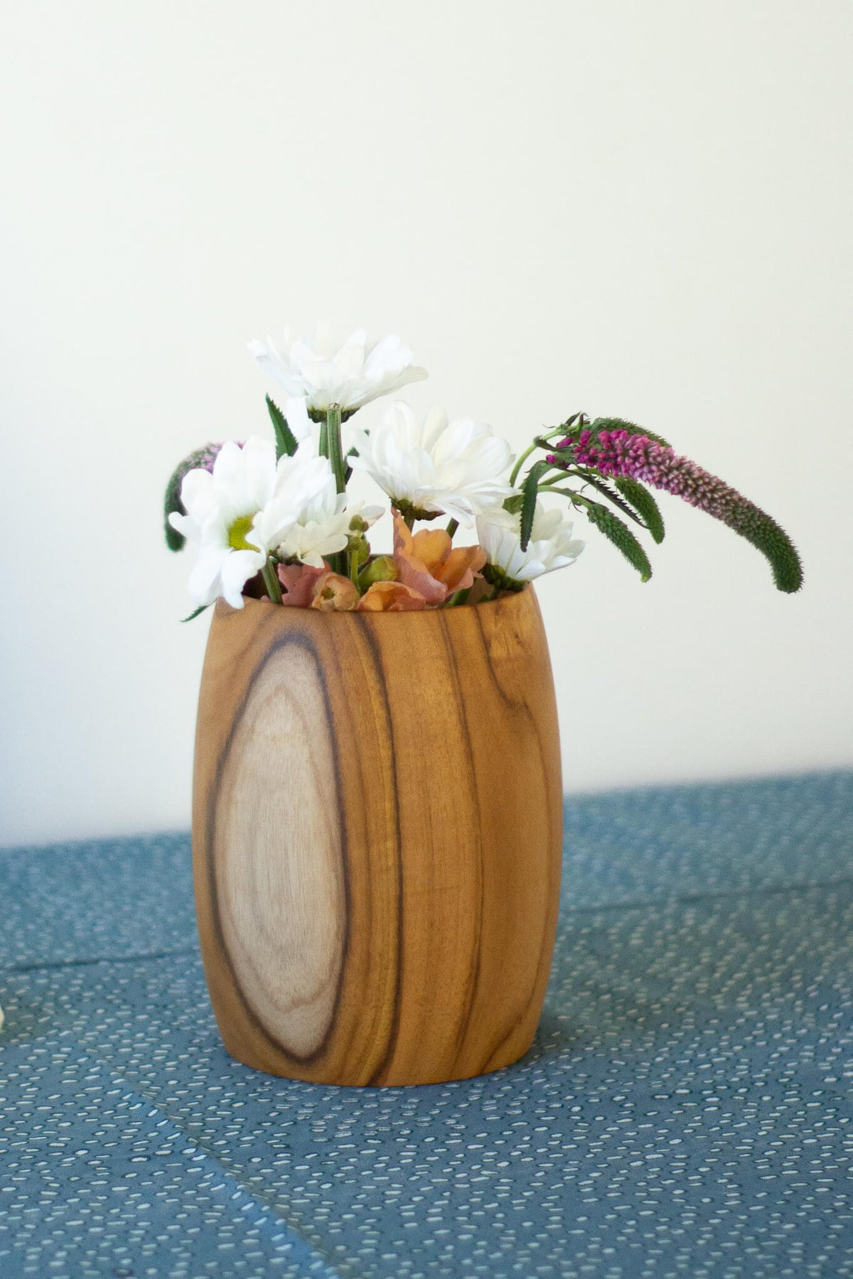Itza Wood Small Wood Vase