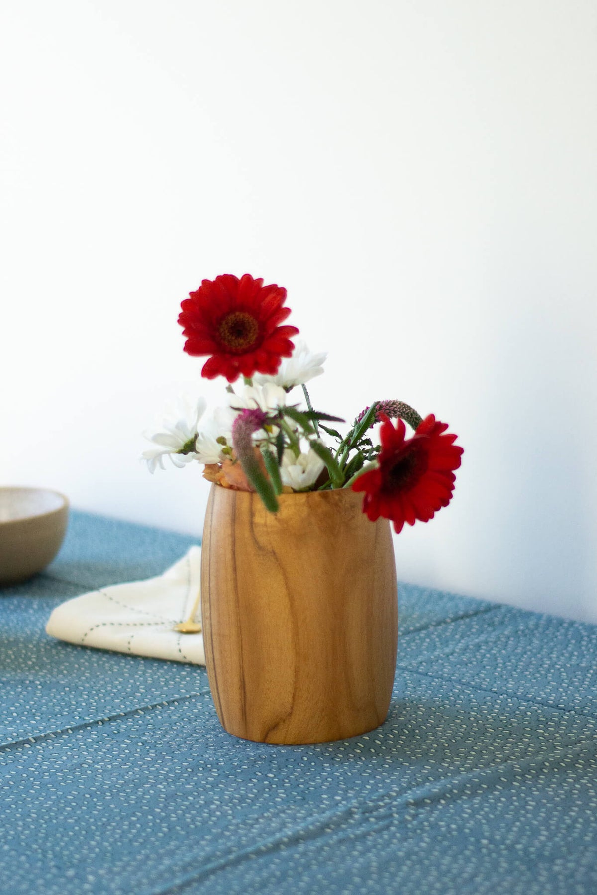 Itza Wood Small Wood Vase