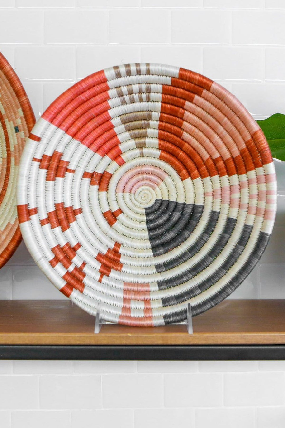 Kazi 10&quot; Medium Coral Cheza Round Basket