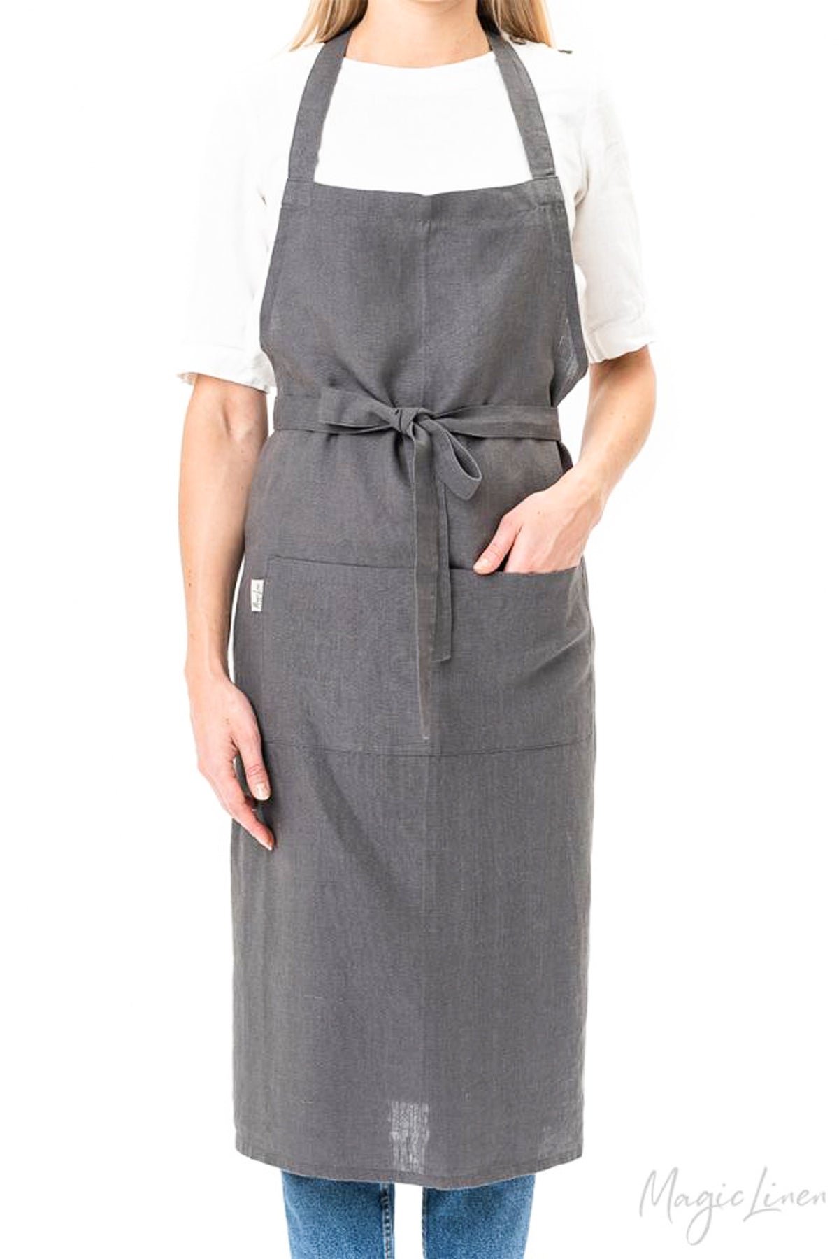 MagicLinen Linen Bib Apron