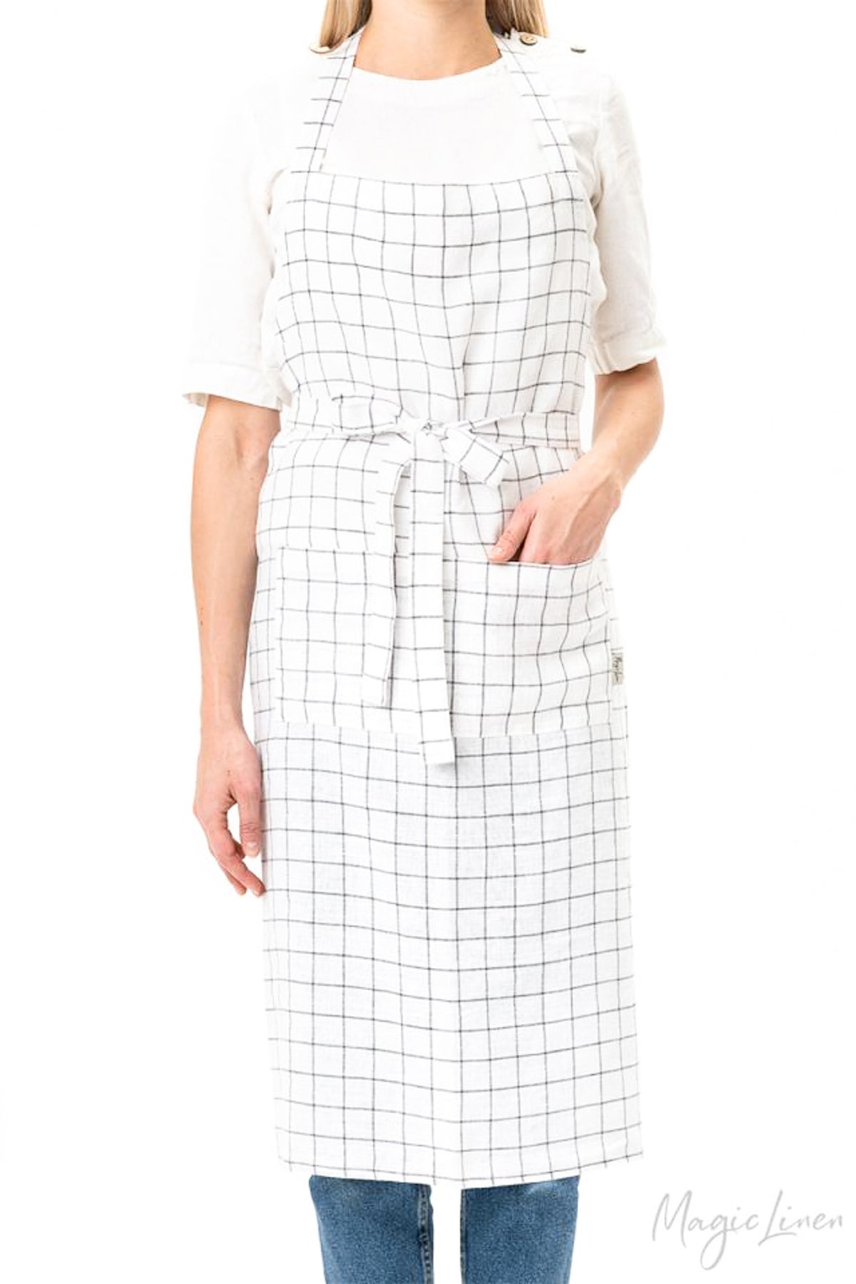 MagicLinen Linen Bib Apron