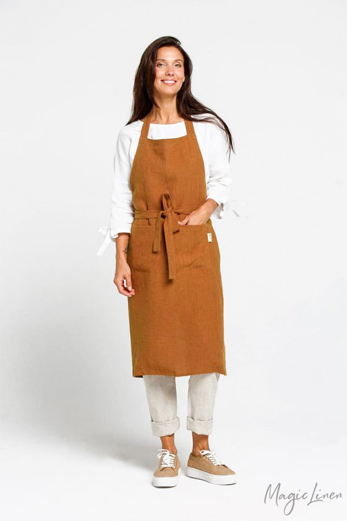MagicLinen Linen Bib Apron