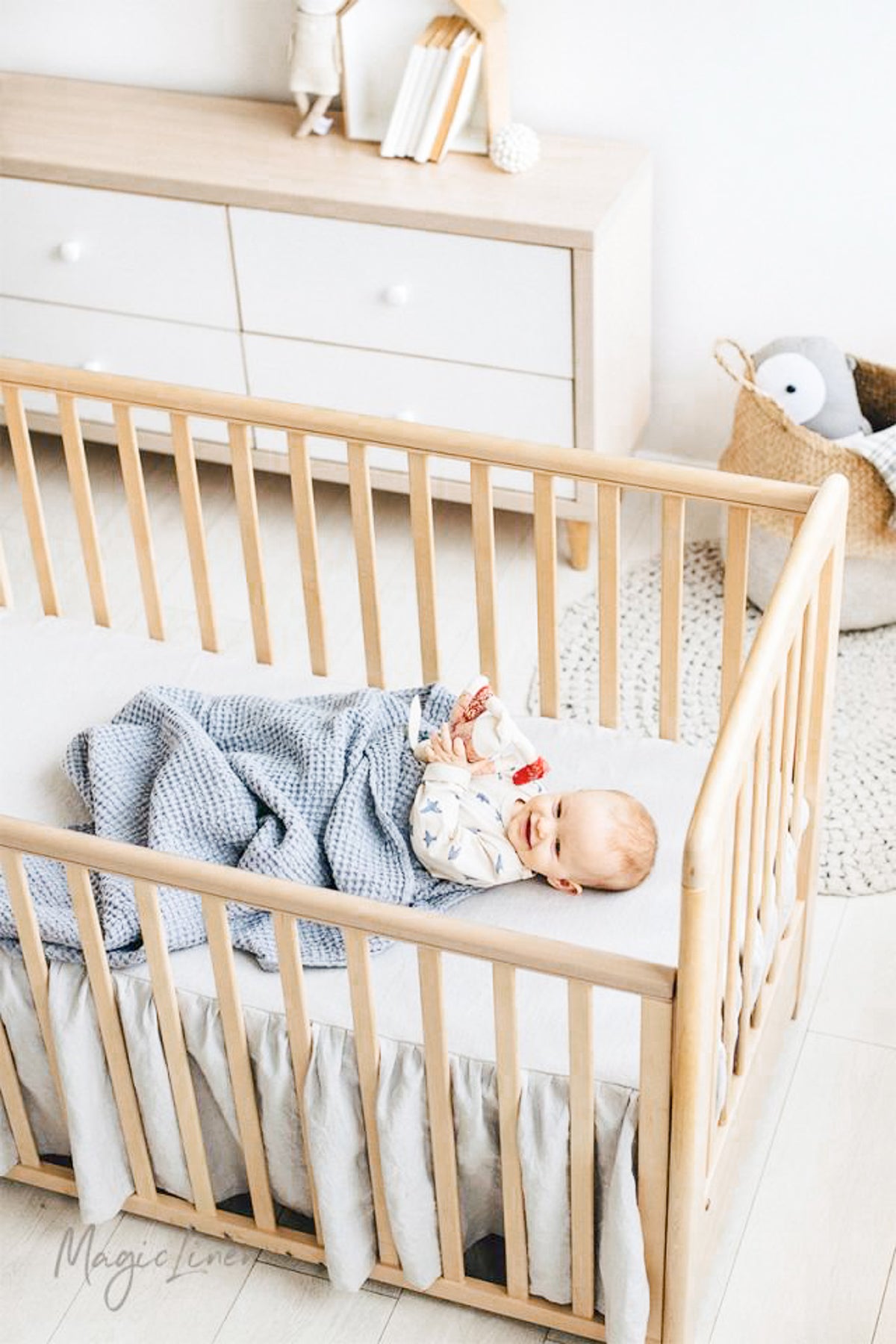 MagicLinen Waffle Baby Blanket
