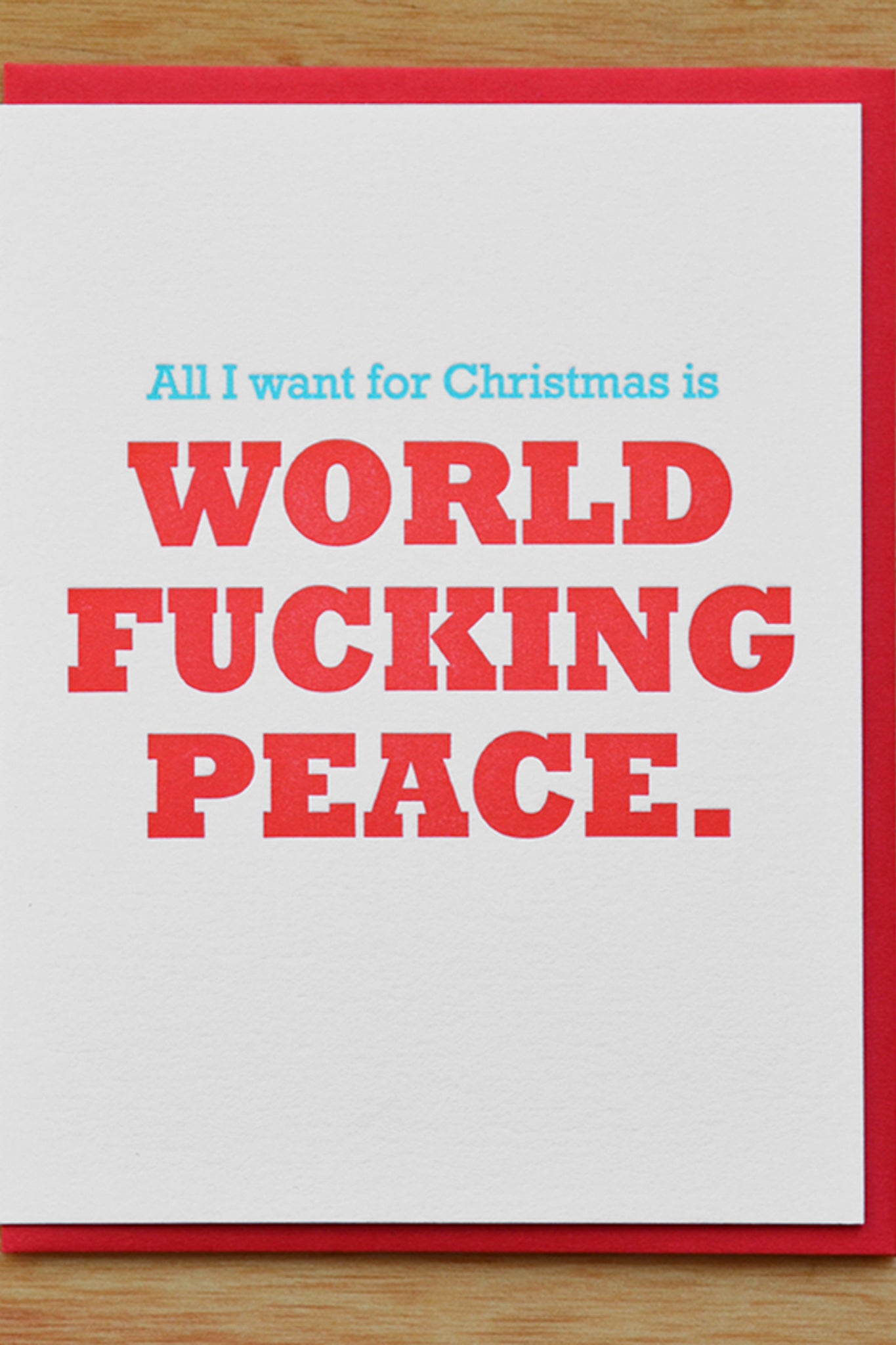 McBitterson's World Fucking Peace Card